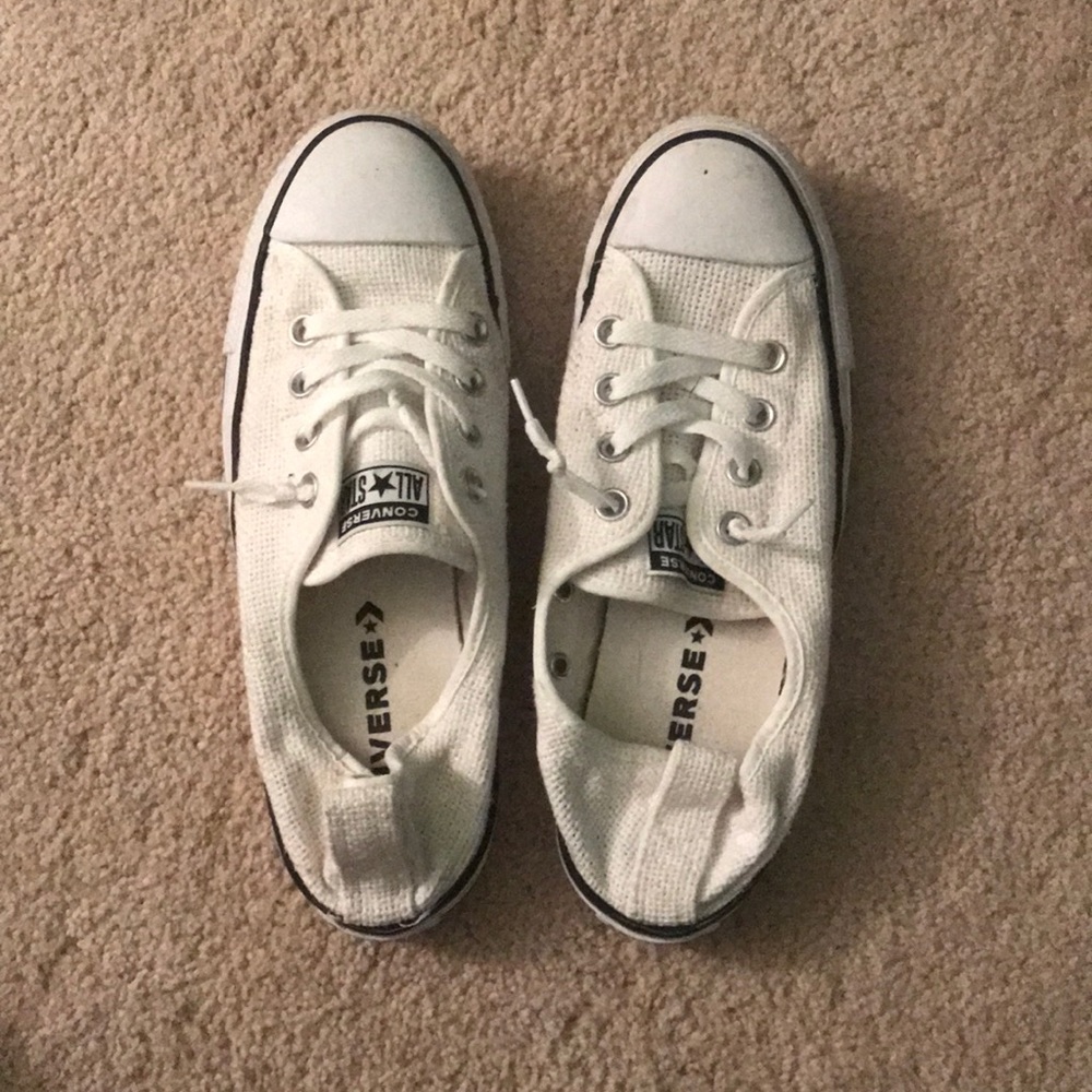White grid pattern shoreline converse